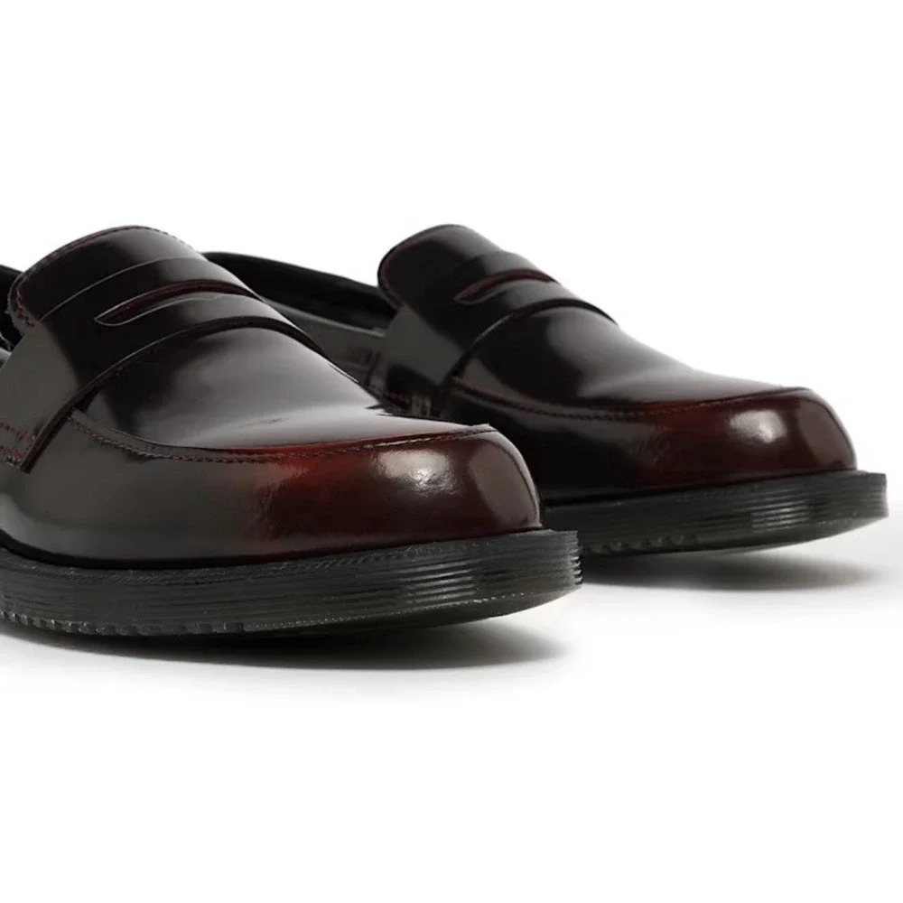 New Dr. Martens Temara Women's 6 Black Cherry Red Arcadia Penny Loafers 37 $130